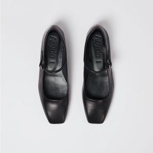 aeyde uma mary jane genuine leather ballet flats